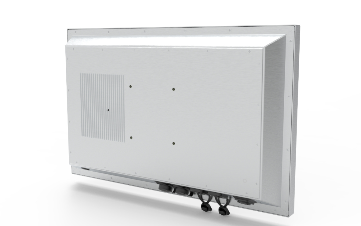 TLSP-215S Industrie-PC mit Edelstahlgehäuse, Rückansicht